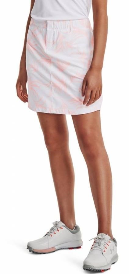 Under Armour Links Woven Printed Damen Golfrock, weiss/rosa