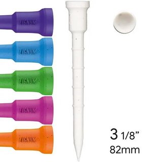 Lignum Tee Plastiktees 82mm, 12Stk., neon mix