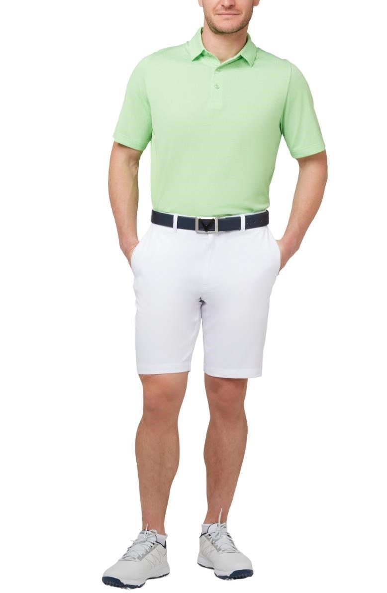 Callaway Heathered Jacquard Herren Poloshirt, summer green heather