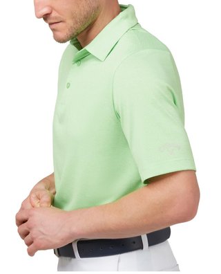 Callaway Heathered Jacquard Herren Poloshirt, summer green heather