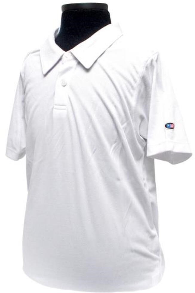 U.S. Kids Golf USKTech Lisle Junior Poloshirt, weiss