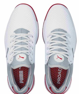 Puma Proadapt Alphacat Herren Golfschuhe, weiss/silber/rot