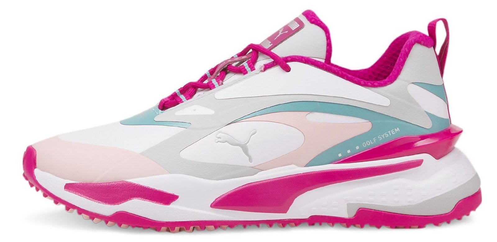 Puma GS-FAST Damen Golfschuhe, weiss/pink/porcelain (OHNE DEN KARTON)