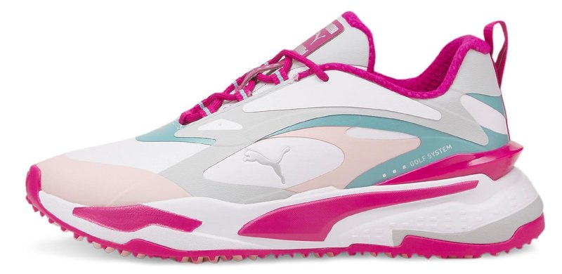 Puma GS-FAST Damen Golfschuhe, weiss/pink/porcelain (OHNE DEN KARTON)