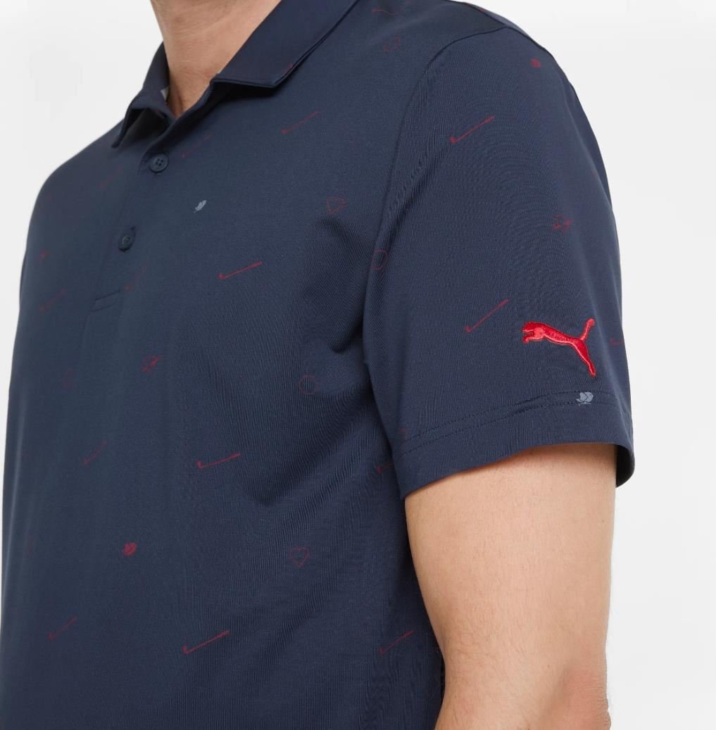 Puma Cloudspun Love Golf Herren Poloshirt, dunkelblau