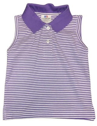 U.S. Kids Golf Mädchen Poloshirt, lila/weiss