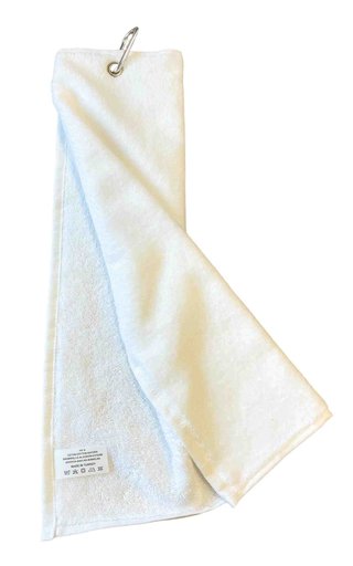 OEM Tri Fold Golfhandtuch, weiss