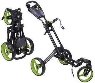 Fast Fold 360 3-Rad Golf Trolley - schwarz/grün