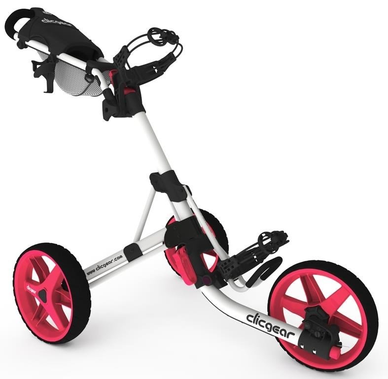 Clicgear 3.5+ Golf Trolley, arctic white/pink
