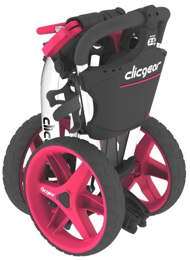 Clicgear 3.5+ Golf Trolley, arctic white/pink