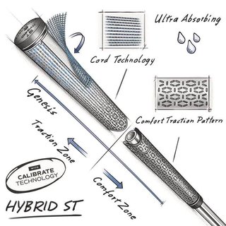 Lamkin ST+2 Hybrid with Calibrate Grip, schwarz/grün, Standard