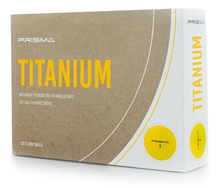 Masters Prisma Titanium Golfbälle, gelb