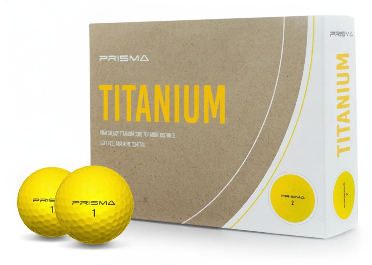 Masters Golf Prisma Titanium Golfbälle (12 Bälle), gelb