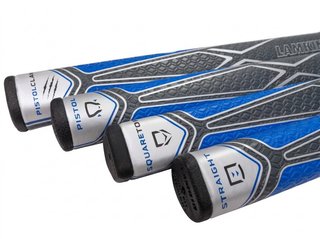 Lamkin SINKFIT PU Straight Putter Grip, schwarz/blau