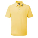 FootJoy Stretch Pique Solid Colour Athletic Fit Herren Poloshirt, gelb