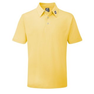 FootJoy Stretch Pique Solid Colour Athletic Fit Herren Poloshirt, gelb