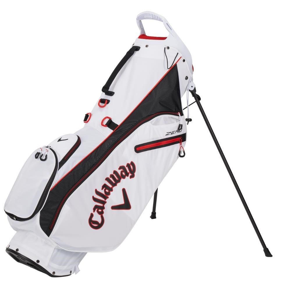 Callaway Hyperlite Zero Double Strap Standbag, weiss/schwarz/rot