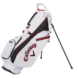 Callaway Hyperlite Zero Double Strap Standbag, weiss/schwarz/rot