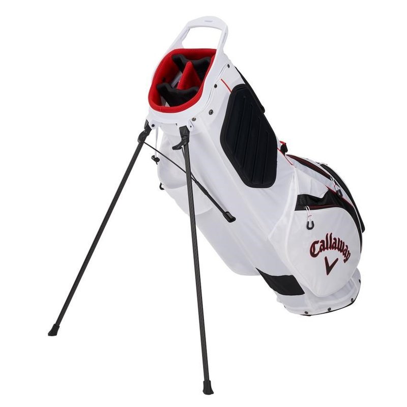 Callaway Hyperlite Zero Double Strap Standbag, weiss/schwarz/rot