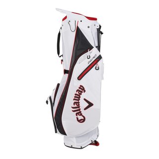 Callaway Hyperlite Zero Double Strap Standbag, weiss/schwarz/rot
