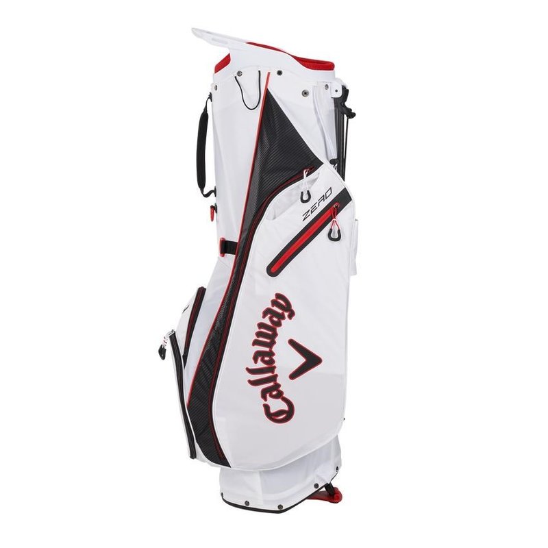 Callaway Hyperlite Zero Double Strap Standbag, weiss/schwarz/rot