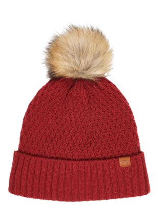 Callaway Pom Pom Beanie Damen Wintermütze, rot