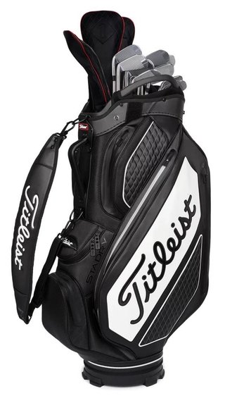 Titleist Tour Series Premium Stadry Staffbag, schwarz/weiss