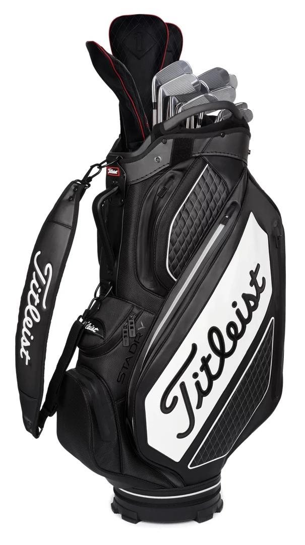 Titleist Tour Series Premium Stadry Staffbag, schwarz/weiss
