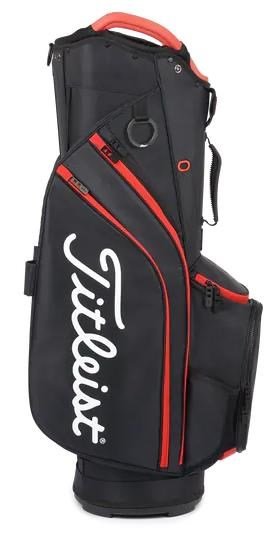 Titleist 14 Cartbag, schwarz/rot
