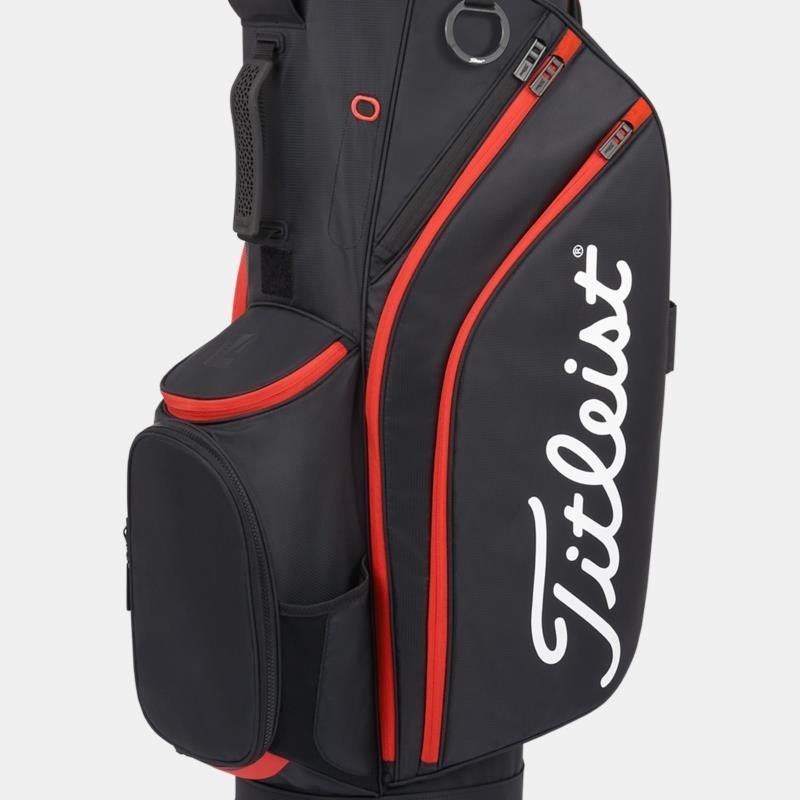 Titleist 14 Cartbag, schwarz/rot