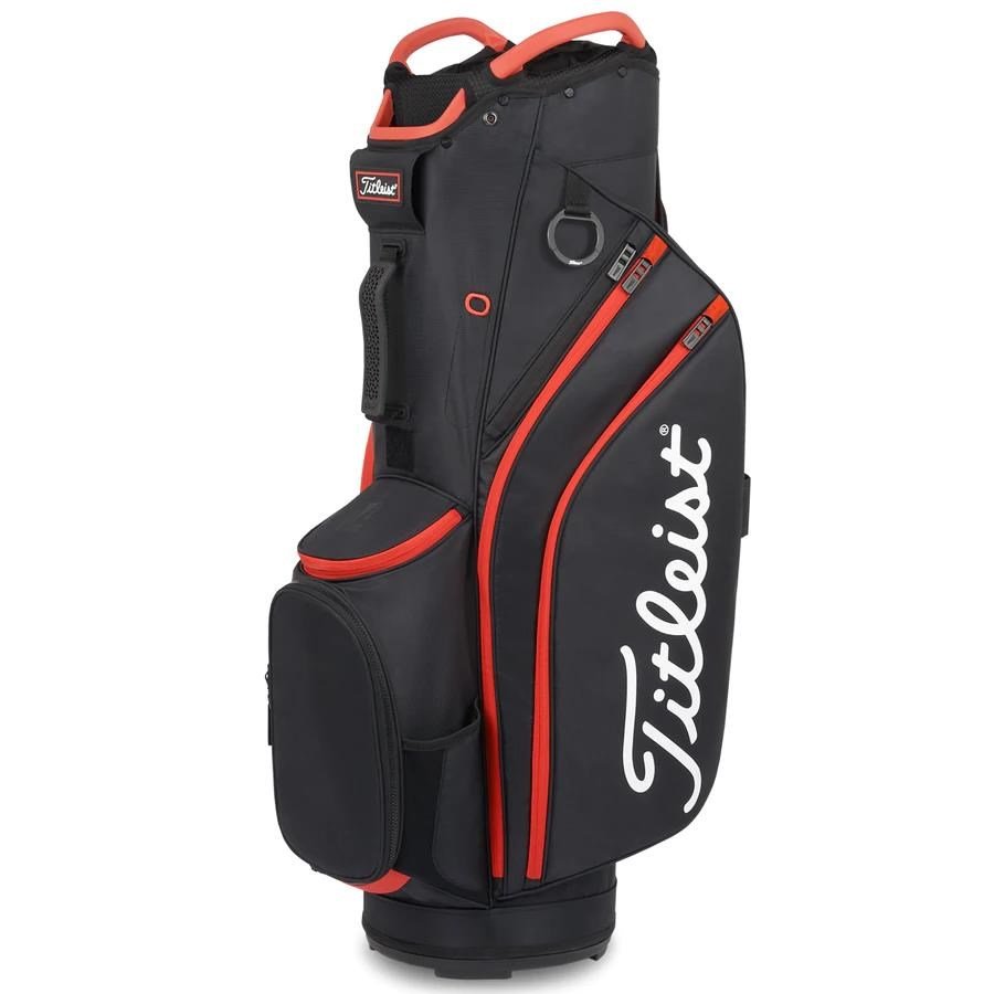 Titleist 14 Cartbag, schwarz/rot