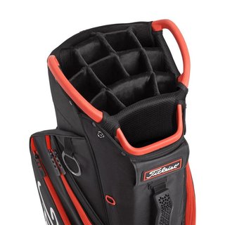 Titleist 14 Cartbag, schwarz/rot