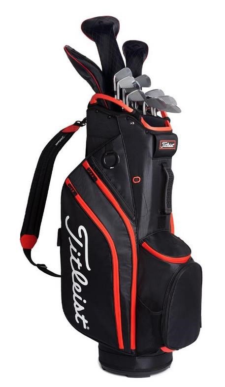 Titleist 14 Cartbag, schwarz/rot