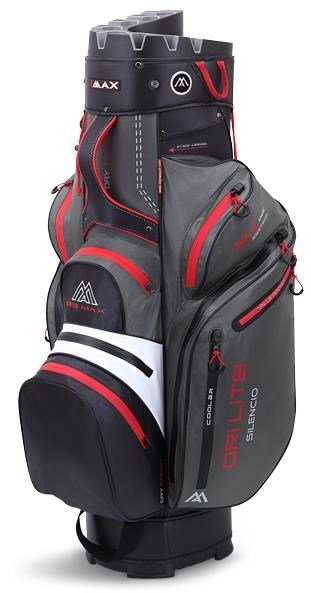 Big Max Dri Lite Silencio 2 Cartbag, charcoal/weiss/schwarz/rot
