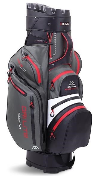 Big Max Dri Lite Silencio 2 Cartbag, charcoal/weiss/schwarz/rot
