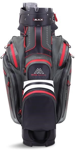 Big Max Dri Lite Silencio 2 Cartbag, charcoal/weiss/schwarz/rot