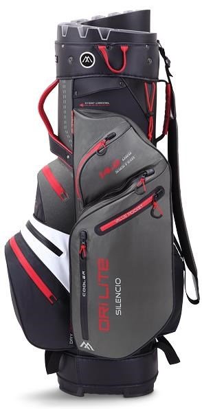 Big Max Dri Lite Silencio 2 Cartbag, charcoal/weiss/schwarz/rot