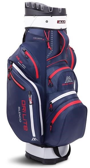 Big Max Dri Lite Silencio 2 Cartbag, dunkelblau/silber/rot