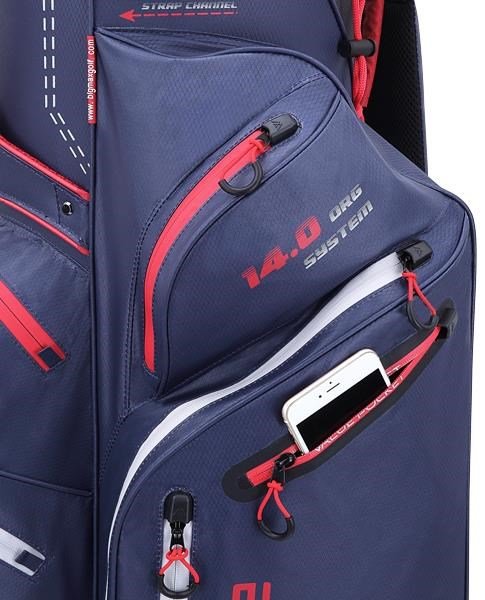 Big Max Dri Lite Silencio 2 Cartbag, dunkelblau/silber/rot