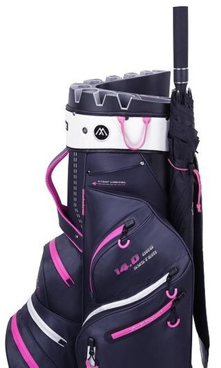 Big Max Dri Lite Silencio 2 Cartbag, steel blue/silver/fuchsia