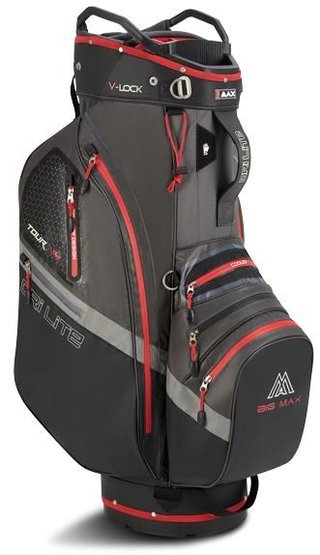 Big Max Dri Lite V-4 Cartbag, grau/schwarz/rot