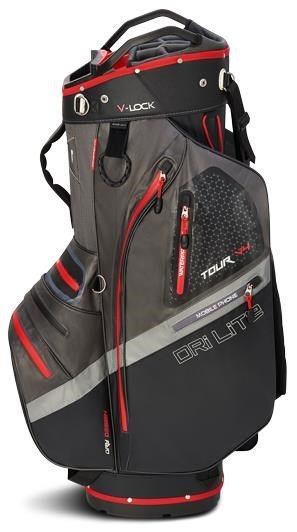 Big Max Dri Lite V-4 Cartbag, grau/schwarz/rot