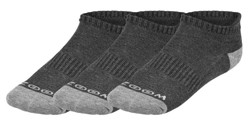 Zoom Crew Damen Socken, 3Paar, grau