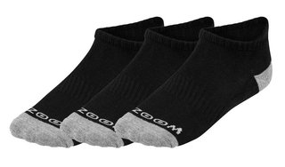 Zoom Crew Damen Socken, 3Paar, schwarz