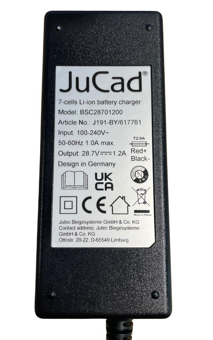 Ladegerät für JuCad Li-Ion 1.0 mit Binderstecker (Standard Plug)