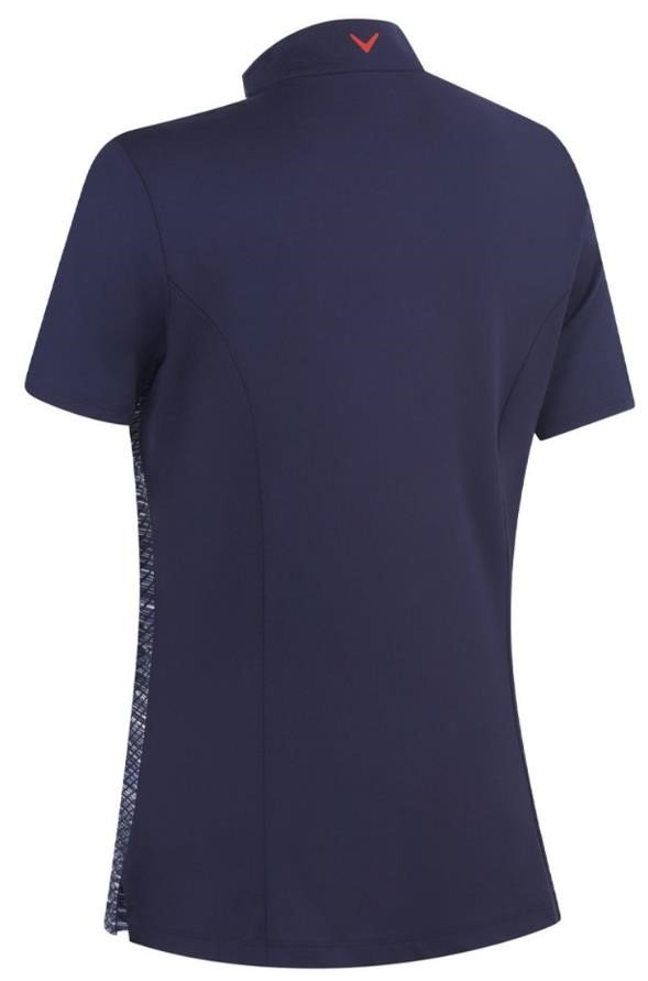 Callaway Zip Mock Space-Dye Printed Damen Poloshirt, dunkelblau
