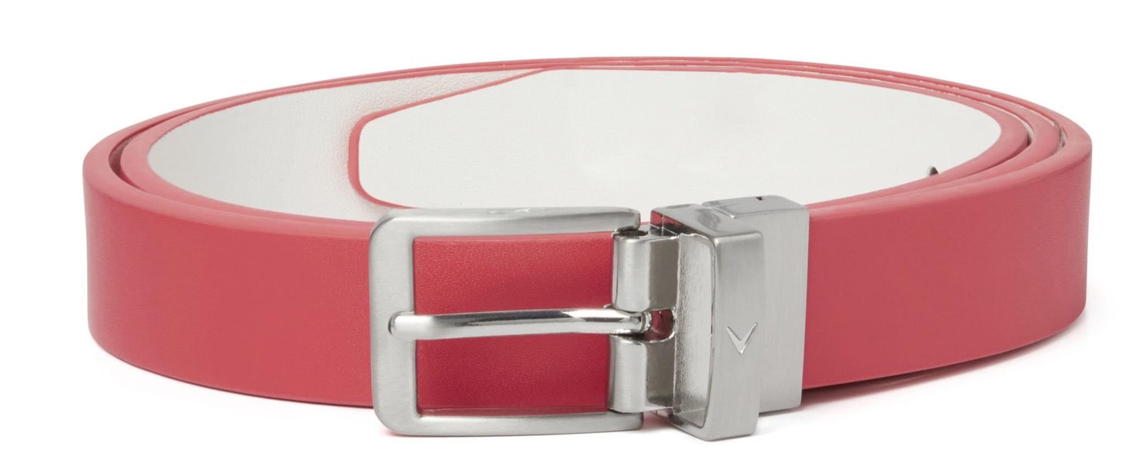 Callaway Sleek Modern Reversible ladies belt, red/white