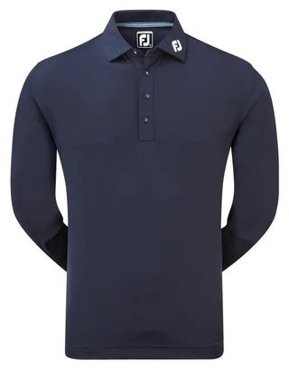 FootJoy Thermolite Herren Langarm-Polo, dunkelblau