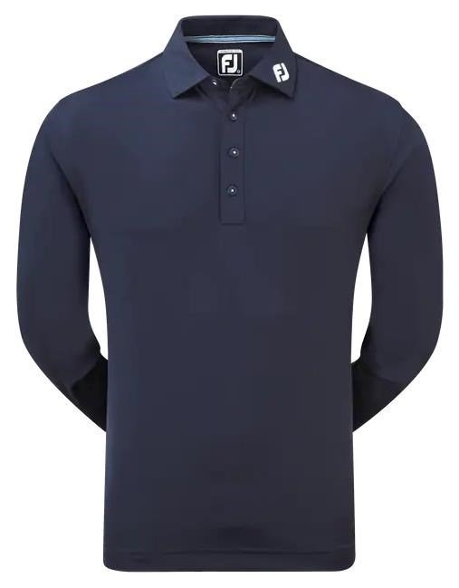 FootJoy Thermolite Herren Langarm-Polo, dunkelblau