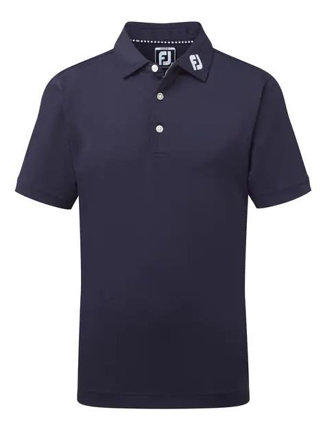 FootJoy Stretch Pique Solid Junior Poloshirt, dunkelblau